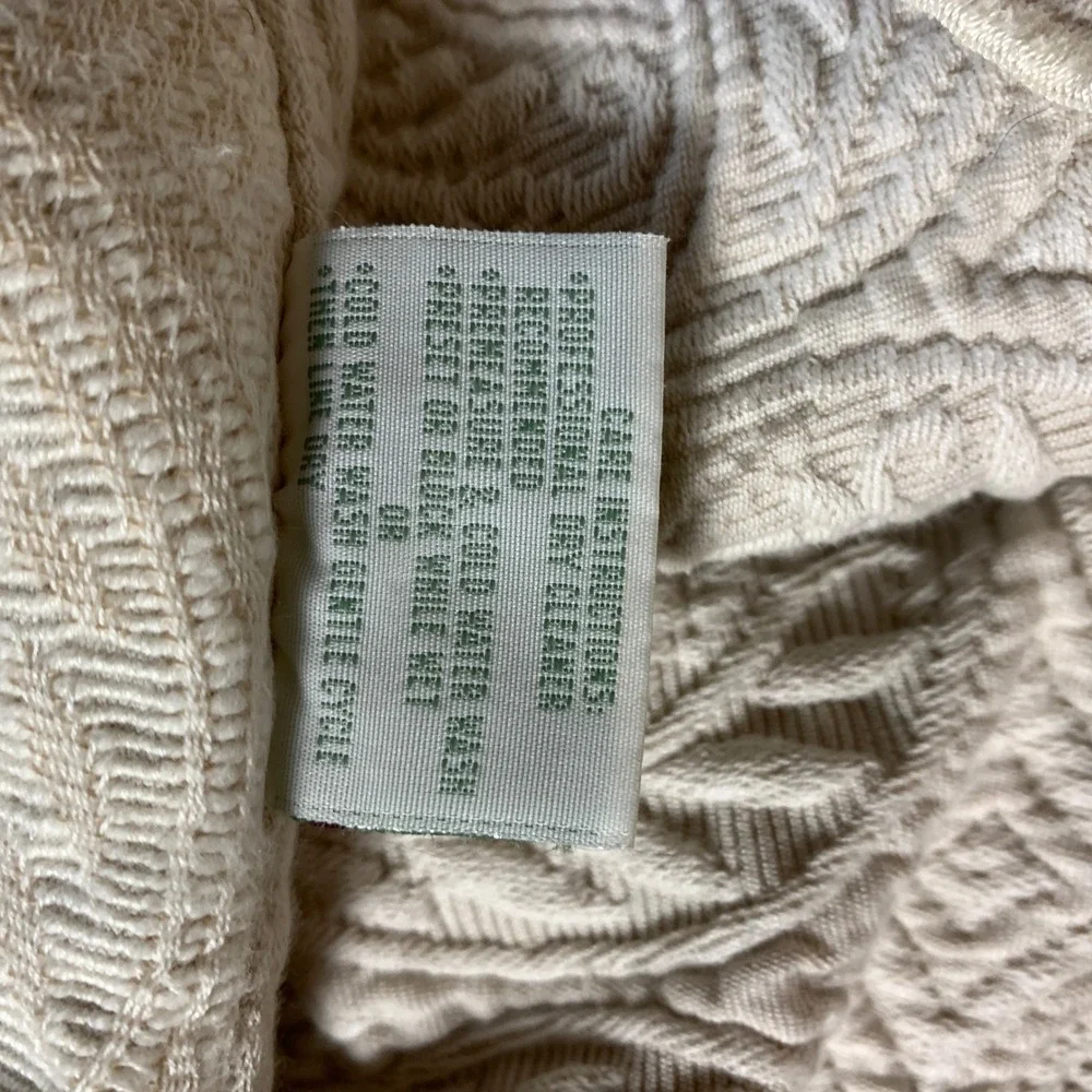Peacock Alley Coverlet Unisex Full Queen Ivory Paisley Matelasse Cotton Portugal